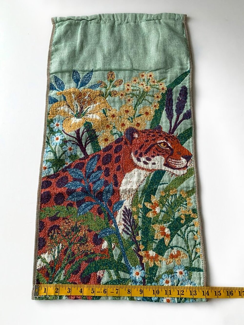 Set of 4 Jaguar hand towels 14X29” Floral Green - Picture 4 of 6